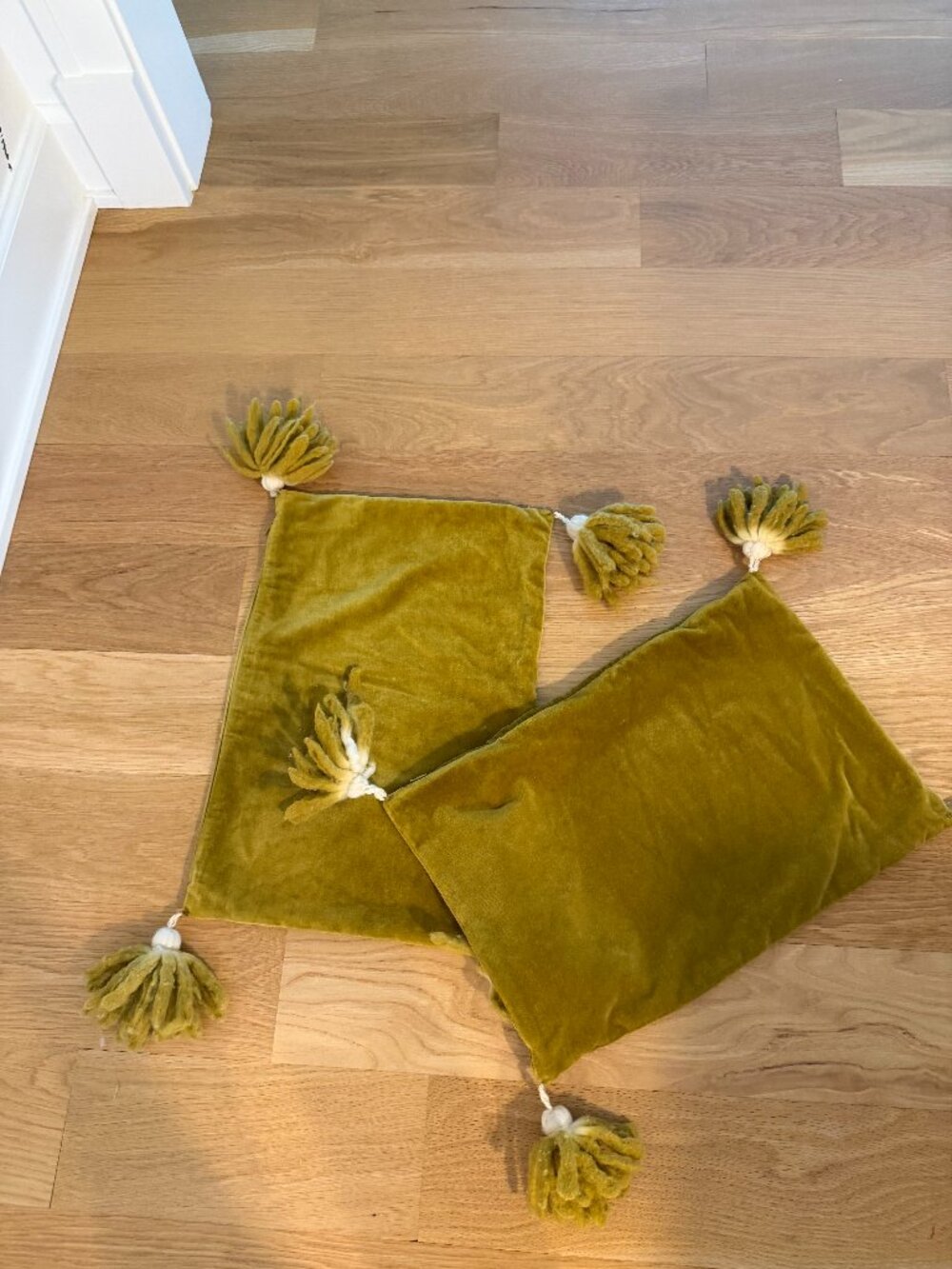 CB2 Velvet Tassel Pillowcases (set of 2)